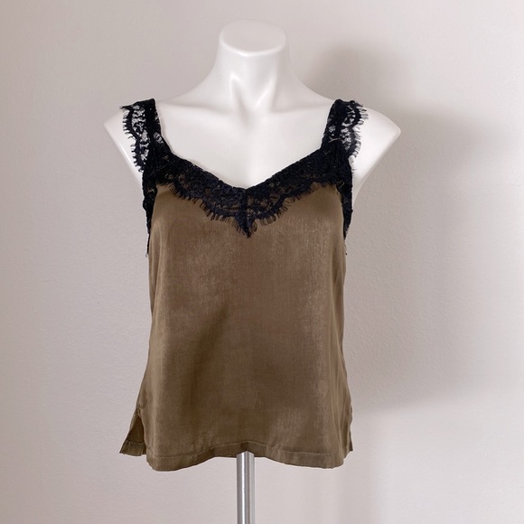 Blooming Jelly Women's Olive Lace Tank Top Size XS - Picture 1 of 8